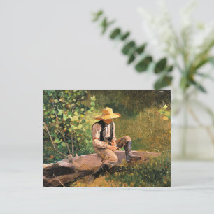 Carte Postale Le garçon qui taille au couteau de Winslow Homer