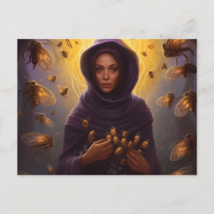 Carte Postale Le gardien d'abeilles magique