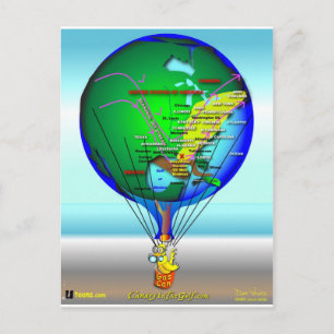 Carte Postale Le gaz peut canarier le ballon à air chaud