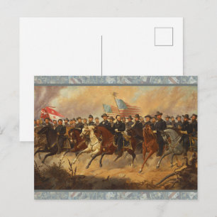Carte Postale Le général Grant et ses généraux : l'art de la gue
