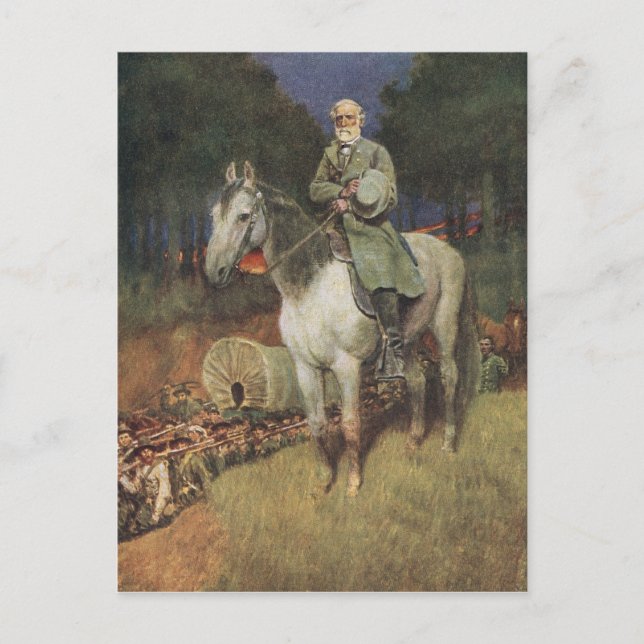 Carte Postale Le général Lee sur son célèbre chargé, 'Voyageur' (Devant)