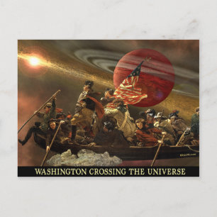 Carte Postale Le général Washington traverse l'univers