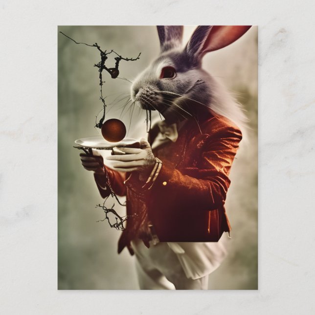 Carte Postale Le Gentleman lapin (Devant)
