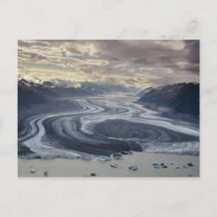 Carte Postale Le glacier Lowell se jette dans la rivière Alsek à