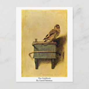 Carte Postale Le Goldfinch. Par Carel Fabritius