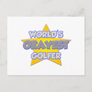 Carte Postale Le Golfeur le plus Okayest du monde .. Plaisanteri