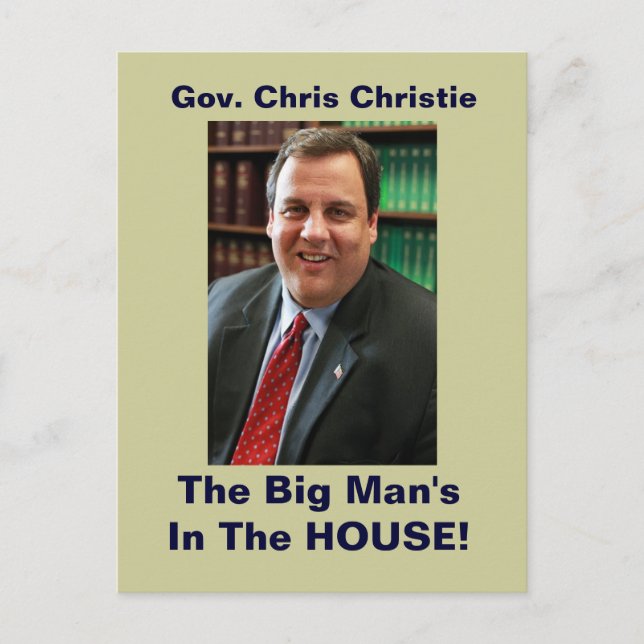 Carte Postale Le Gouverneur Chris Christie Big Man Dans La Chamb (Devant)
