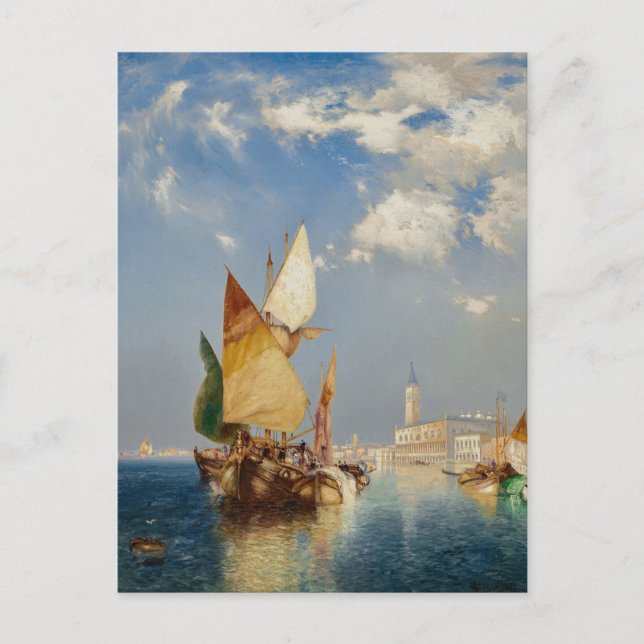 Carte Postale Le Grand Canal, Venise par Thomas Moran (Devant)
