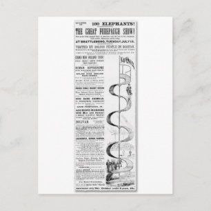 Carte Postale Le Grand Forepaugh Show Publicité
