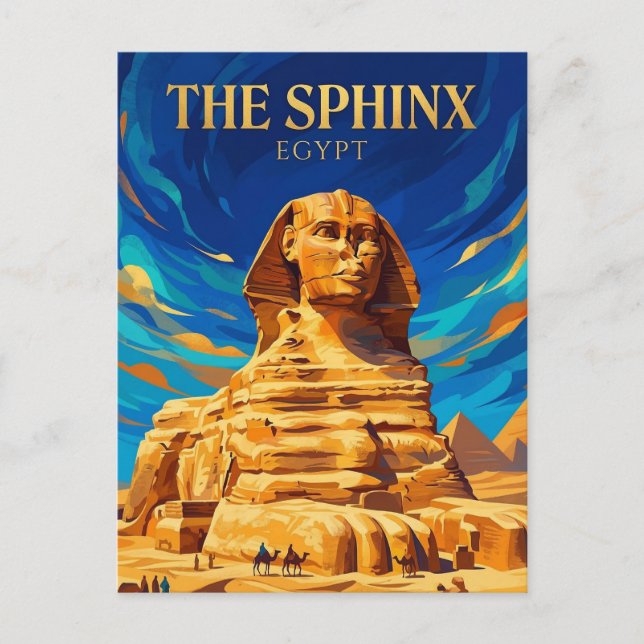 Carte Postale Le Grand Sphinx Égypte (Devant)