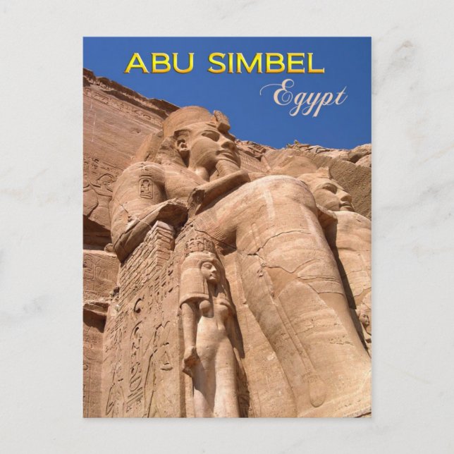 Carte Postale Le grand temple de Ramesses II à Abou Simbel (Devant)