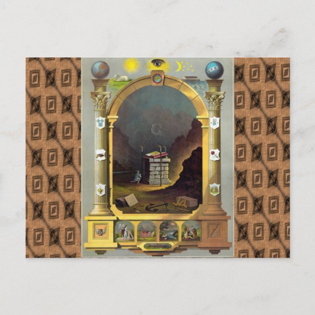 Carte Postale Le graphique maçonnique (Devant)