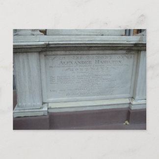 CARTE POSTALE LE GRAVE D'ALEXANDER HAMILTON
