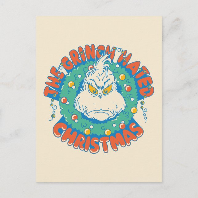 Carte Postale Le Grinch détestait Noël (Devant)