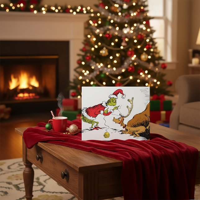 Carte Postale Le Grinch prépare Max le renne (Créateur téléchargé)