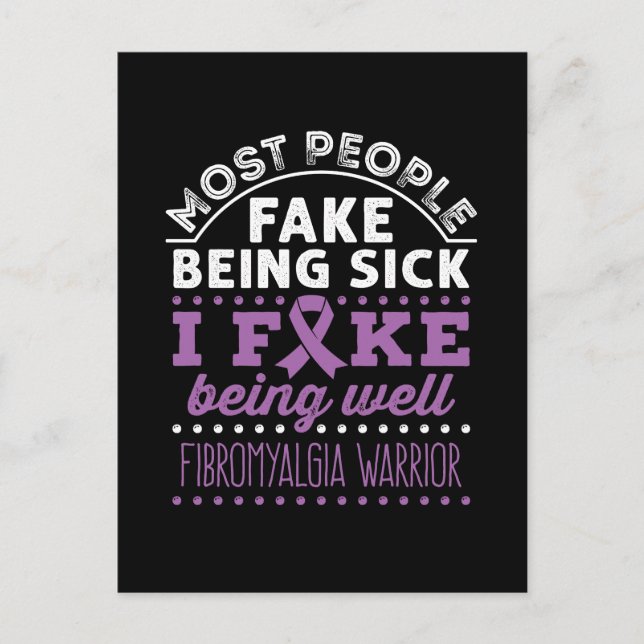 Carte Postale Le guerrier de sensibilisation à la fibromyalgie f (Devant)