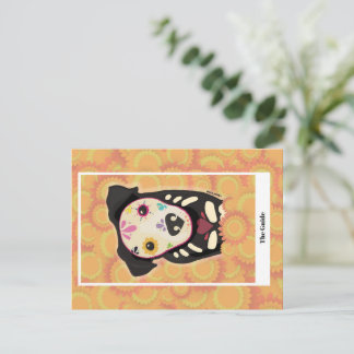 Carte Postale Le Guide – Art Tarot Chien Día de los Muertos