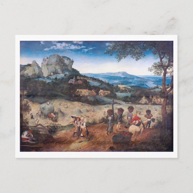 Carte Postale Le Haymaking, Pieter Bruegel (Devant)