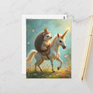 Carte Postale Le hérisson et la licorne