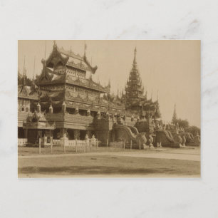 Carte Postale Le Hman Kyaung ou monastère de verre, Birmanie