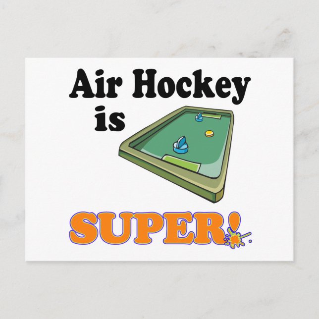 Carte Postale le hockey sur air est super (Devant)