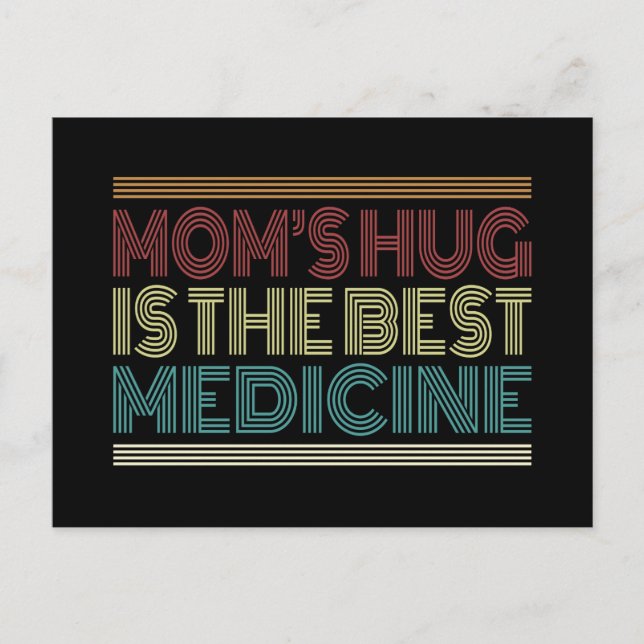 Carte Postale Le Hug de Maman est la meilleure citation médicale (Devant)