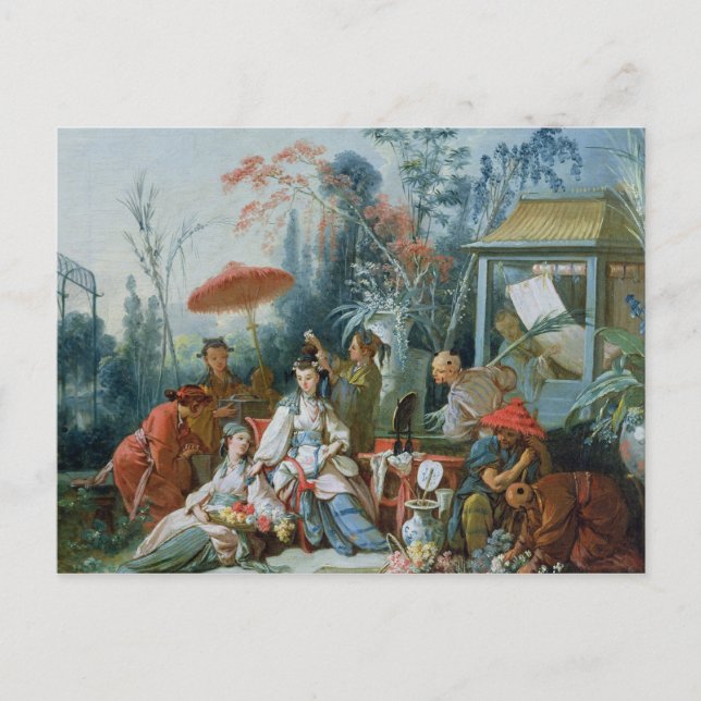 Carte Postale Le jardin chinois, c.1742 (Devant)