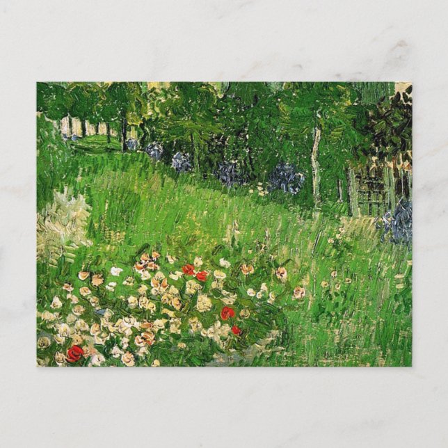 Carte Postale Le jardin de Daubigny par Van Gogh (Devant)