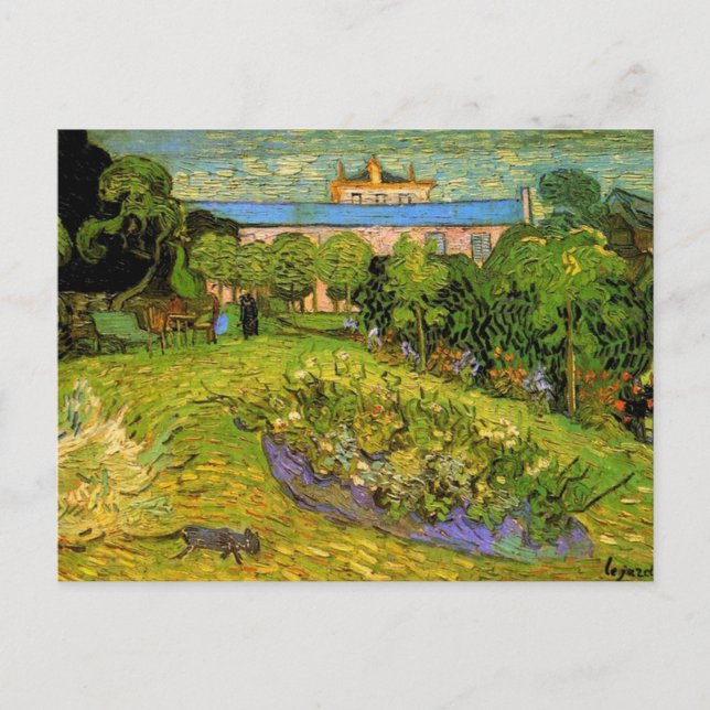 Carte Postale Le jardin de Daubigny par Vincent van Gogh (Devant)
