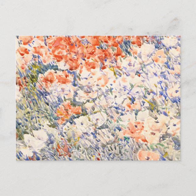 Carte Postale Le jardin de l'île par Childe Hassam.  (Devant)