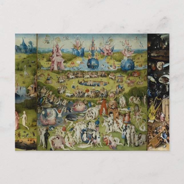 Carte Postale Le Jardin des délices terrestres Hieronymus Bosch (Devant)