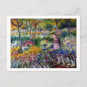 Carte Postale Le jardin d'Iris par Claude Monet