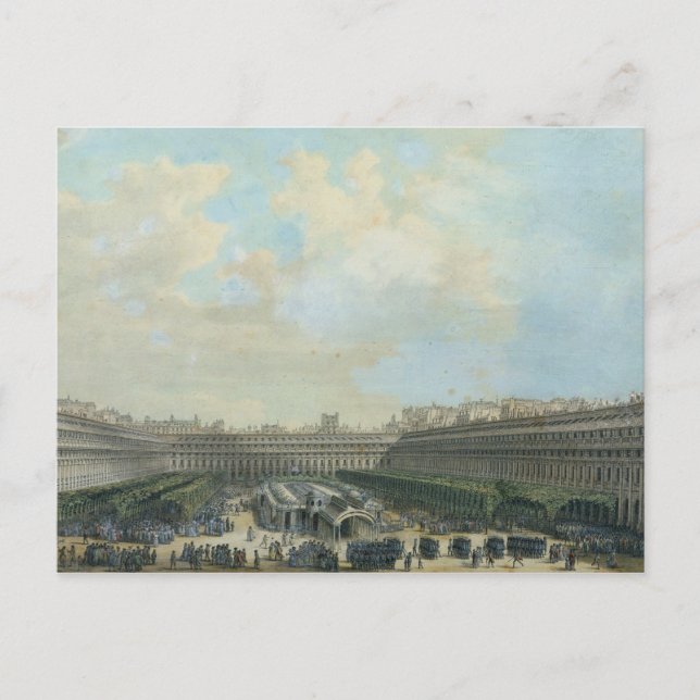 Carte Postale Le Jardin du Palais Royal, 1791 (Devant)