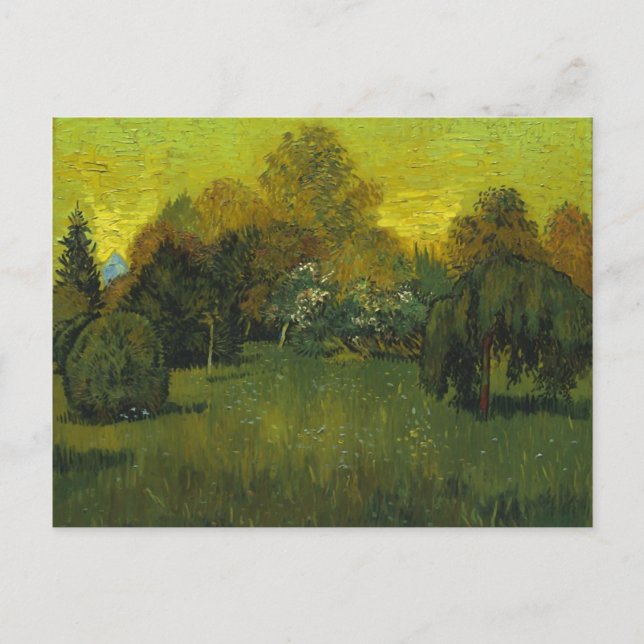 Carte Postale Le jardin du poète Van Gogh Art (Devant)