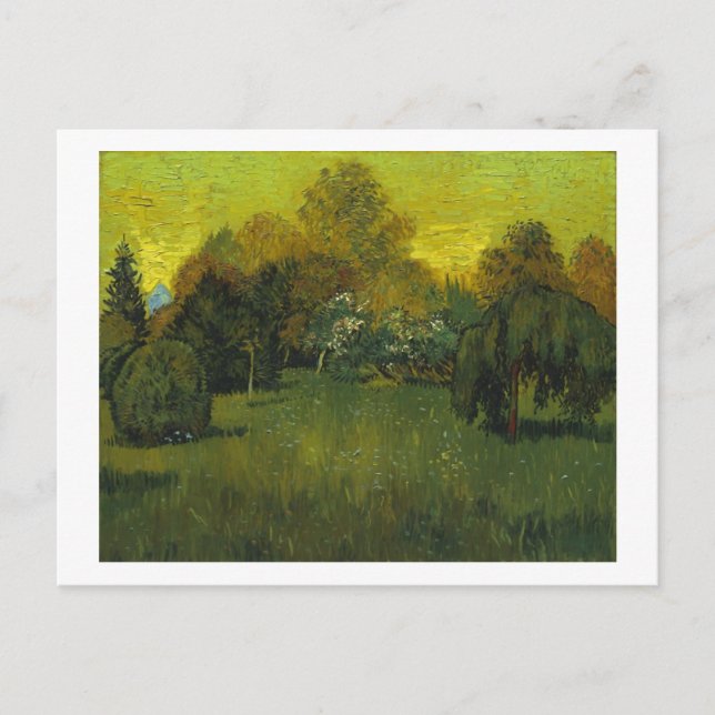 Carte Postale Le jardin du poète Van Gogh Art (Devant)