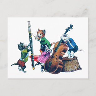 Carte Postale Le Jazz Cats Band