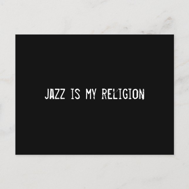 Carte Postale le jazz est ma religion (Devant)