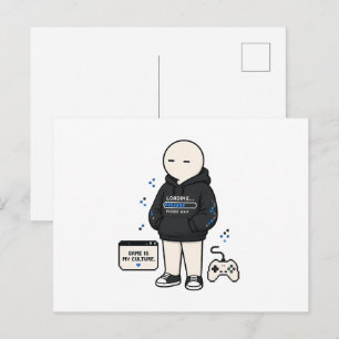 Carte Postale Le jeu est ma culture drôle mème de gamer