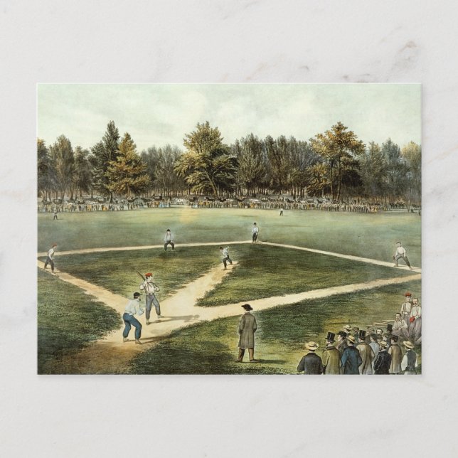 Carte Postale Le jeu national américain de baseball (Devant)