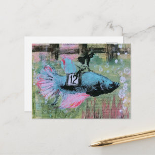Carte Postale Le Jockey Poisson Betta