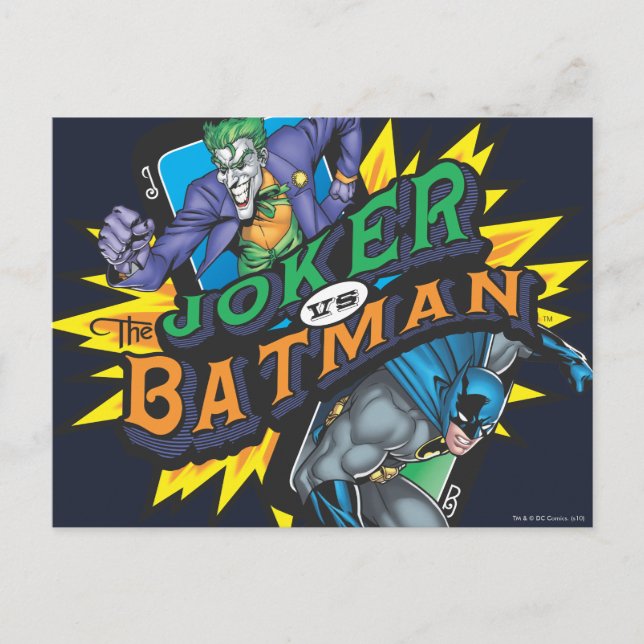 Carte Postale Le Joker Vs Batman (Devant)
