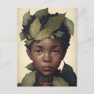 Carte Postale Le joli Elf forestier Vintage
