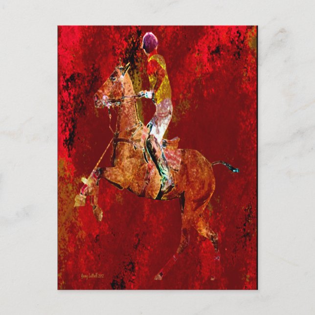 Carte Postale Le joueur de polo (Devant)
