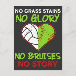 Carte Postale Le joueur de volley-ball Softball Bruises Athlètes