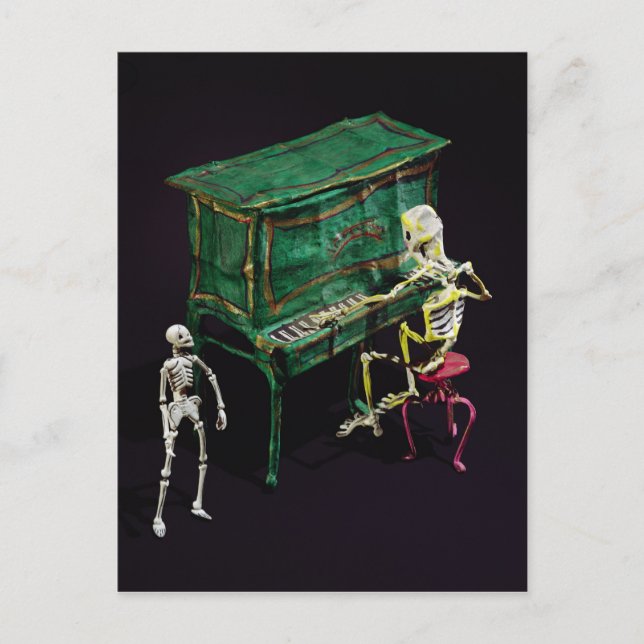Carte Postale Le Jour des Morts figure comme musiciens (Devant)