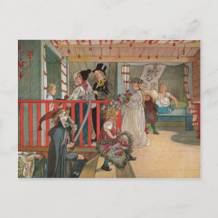 Carte Postale Le Jour du nom par Carl Larsson
