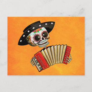 Carte Postale Le jour du squelette mort El Mariachi