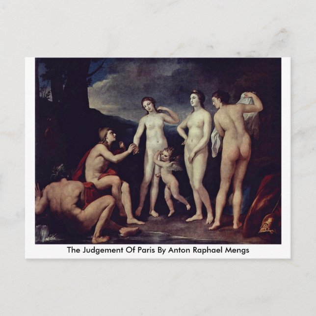 Carte Postale Le Jugement De Paris Par Anton Raphael Mengs (Devant)