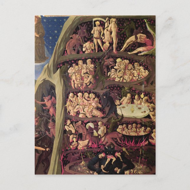 Carte Postale Le jugement Dernier, détail de l'enfer, c.1431 (Devant)