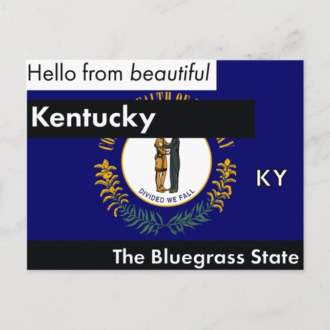 Carte Postale Le Kentucky The Bluegrass State (Devant)